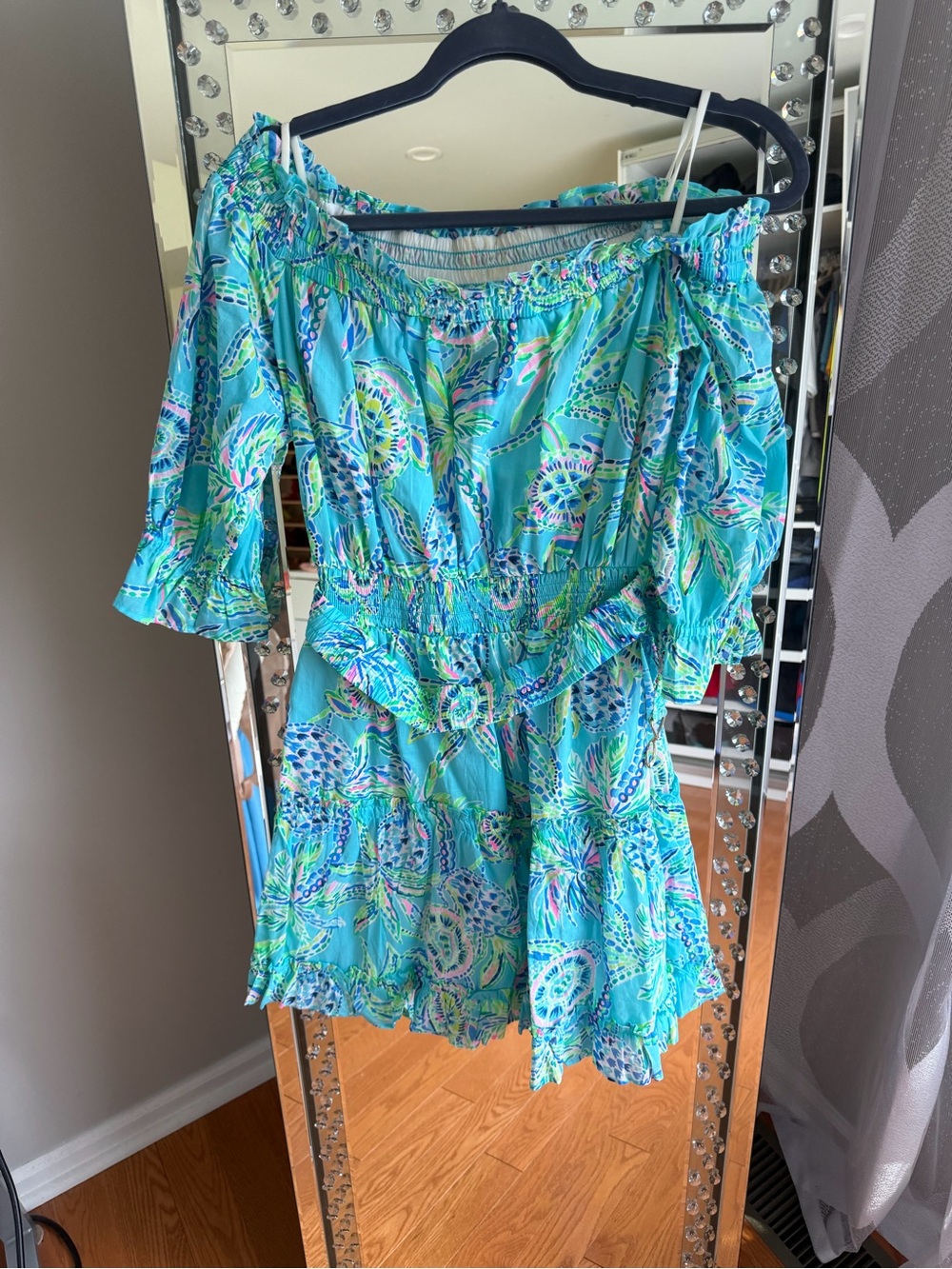 Lilly Pulitzer Louisa off-the-shoulder dress 🩵🩵🩵 - Picture 2 of 4